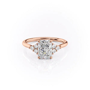 The Scarlett Set With A 4 Carat Radiant Moissanite