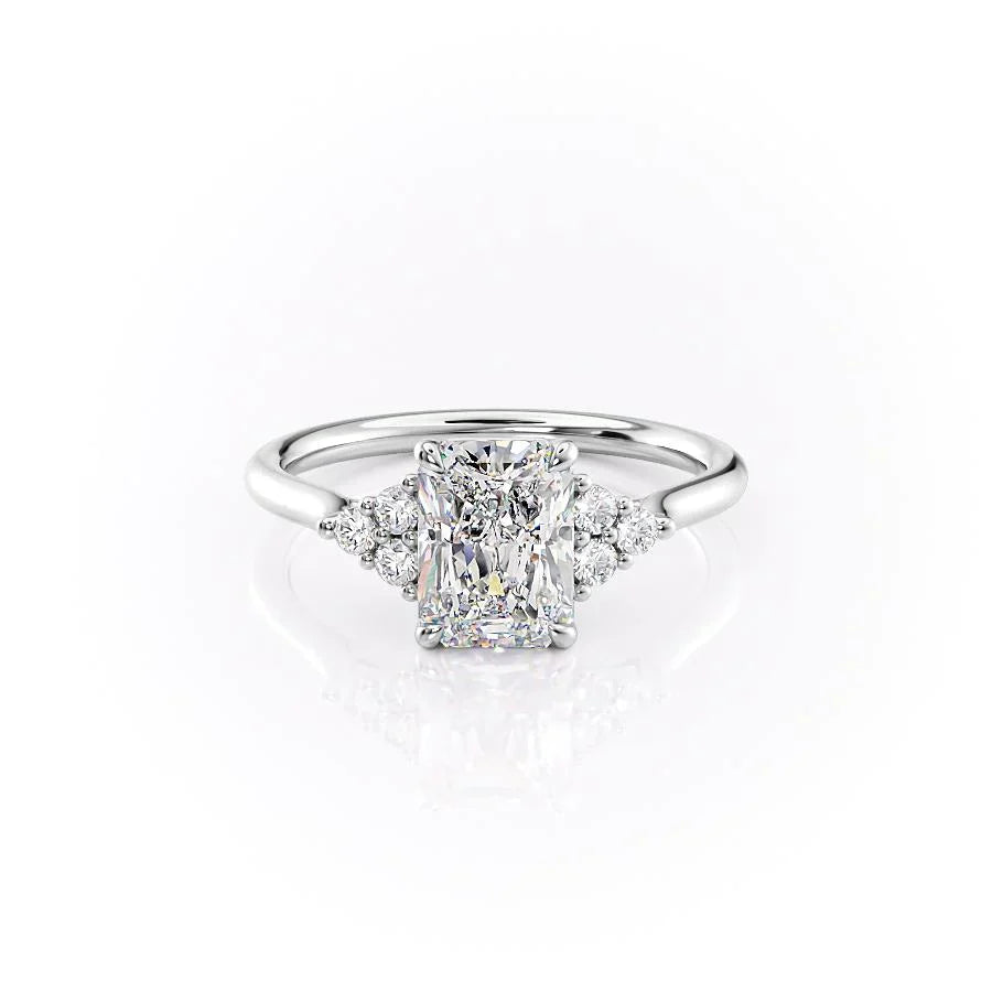 The Scarlett Set With A 2.5 Carat Radiant Lab Diamond