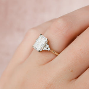 The Scarlett Set With A 3 Carat Radiant Lab Diamond