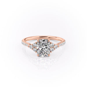 The Pave Scarlett Set With A 2 Carat Elongated Cushion Moissanite