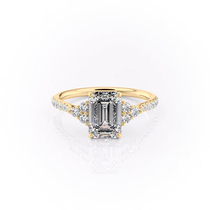 The Pave Scarlett Set With A 1 Carat Emerald Lab Diamond
