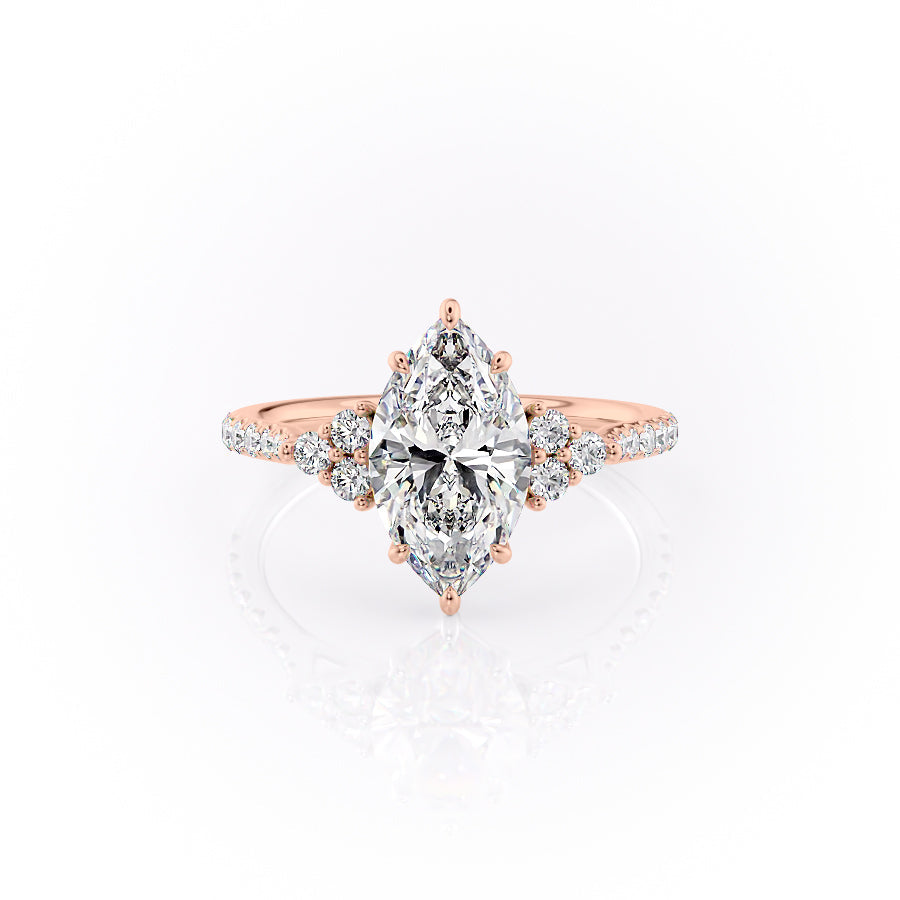 The Pave Scarlett Set With A 4 Carat Marquise Moissanite