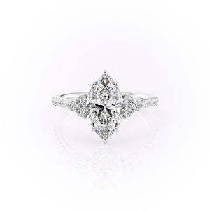 The Pave Scarlett Set With A 3 Carat Marquise Moissanite