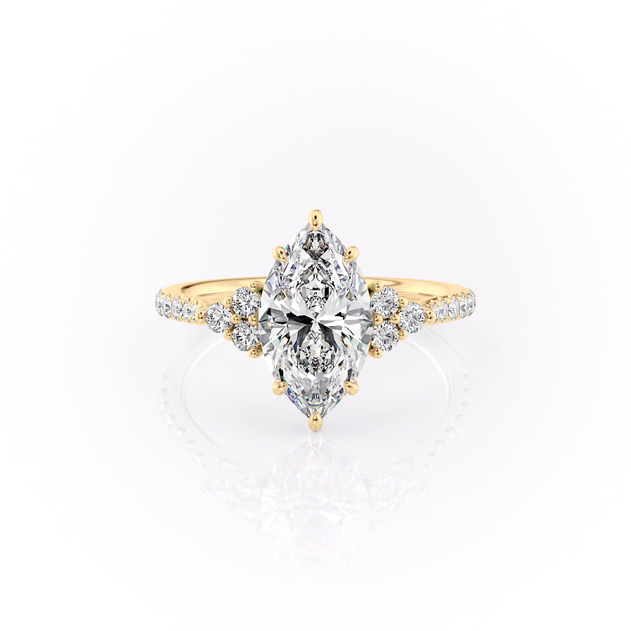 The Pave Scarlett Set With A 5 Carat Marquise Moissanite