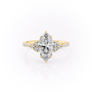 The Pave Scarlett Set With A 3 Carat Marquise Moissanite