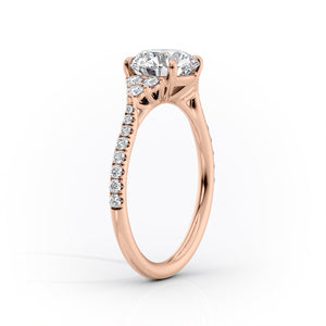 The Pave Scarlett Set With A 3 Carat Princess Lab Diamond