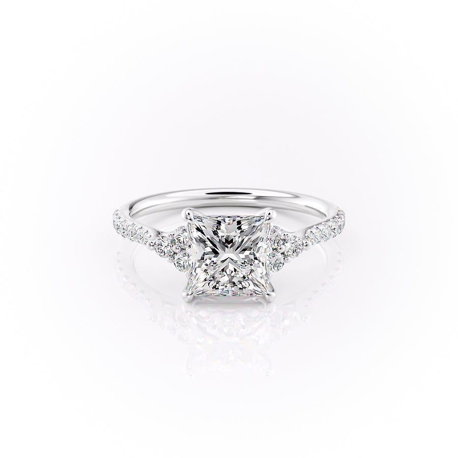 The Pave Scarlett Set With A 2 Carat Princess Moissanite