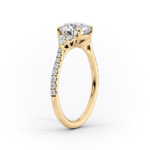 The Pave Scarlett Set With A 2 Carat Pear Lab Diamond