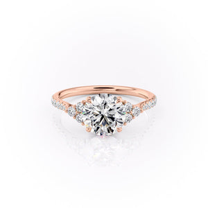 The Pave Scarlett Set With A 2 Carat Round Lab Diamond