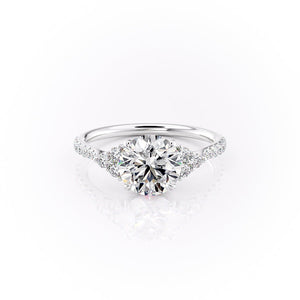 The Pave Scarlett Set With A 1.5 Carat Round Lab Diamond