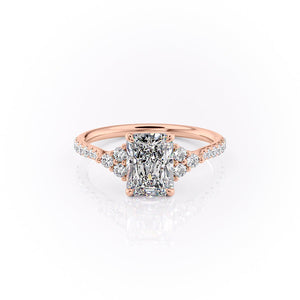 The Pave Scarlett Set With A 2 Carat Radiant Moissanite