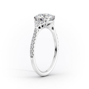 The Pave Scarlett Set With A 1.5 Carat Radiant Lab Diamond