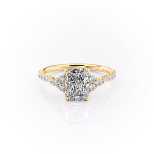 The Pave Scarlett Set With A 2 Carat Radiant Lab Diamond