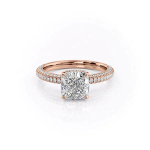 The Celine Set With A 1 Carat Cushion Lab Diamond