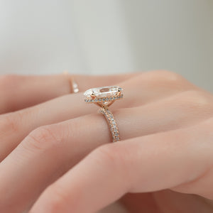 The Celine Set With A 4 Carat Oval Moissanite
