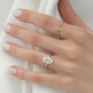 The Celine Set With A 4 Carat Oval Moissanite