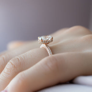 The Celine Set With A 4 Carat Oval Moissanite