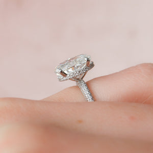 The Celine Set With A 3.5 Carat Oval Moissanite