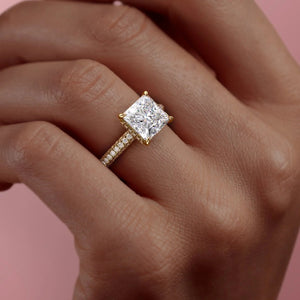The Celine Set With A 1 Carat Princess Moissanite