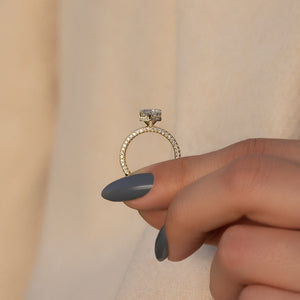 The Celine Set With A 4 Carat Pear Moissanite