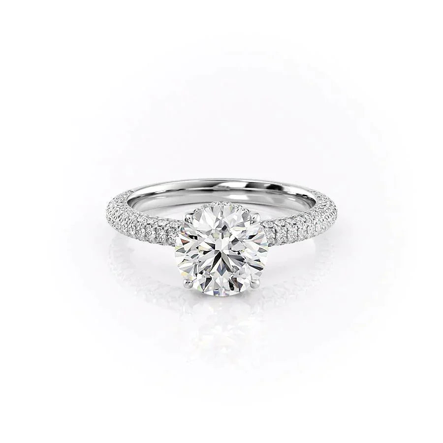 The Celine Set With A 2 Carat Round Lab Diamond
