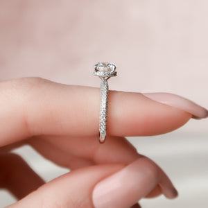 The Celine Set With A 4.5 Carat Round Moissanite