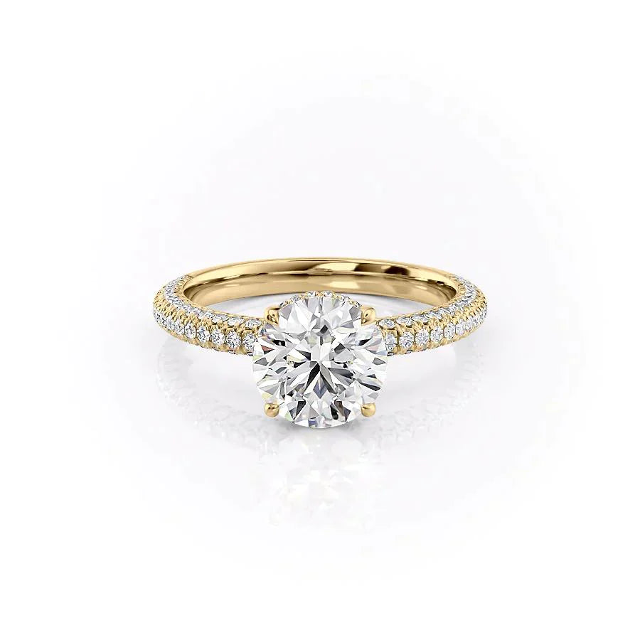 The Celine Set With A 2 Carat Round Lab Diamond