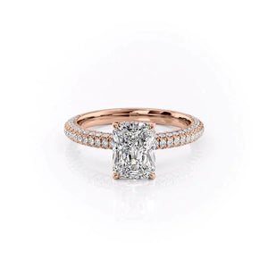 The Celine Set With A 2.5 Carat Radiant Moissanite