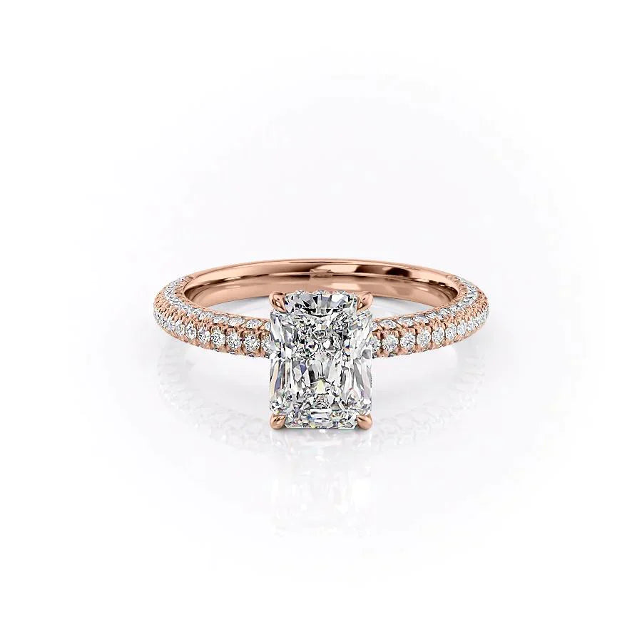 The Celine Set With A 1 Carat Radiant Moissanite