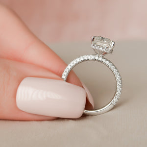The Celine Set With A 5 Carat Radiant Moissanite