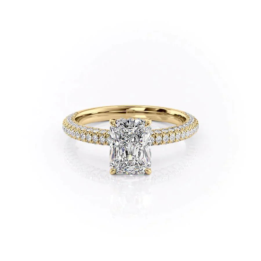 The Celine Set With A 1 Carat Radiant Moissanite