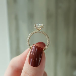 The Celine Set With A 5 Carat Radiant Moissanite