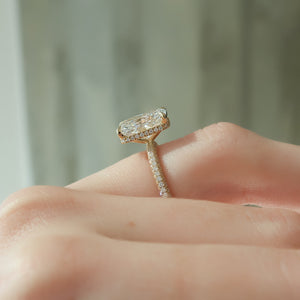 The Celine Set With A 5 Carat Radiant Moissanite