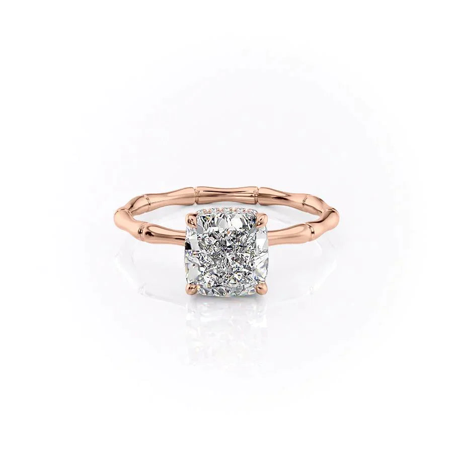 The Eve Set With A 2 Carat Cushion Lab Diamond