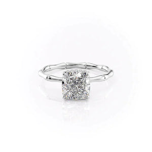 The Eve Set With A 1 Carat Cushion Moissanite