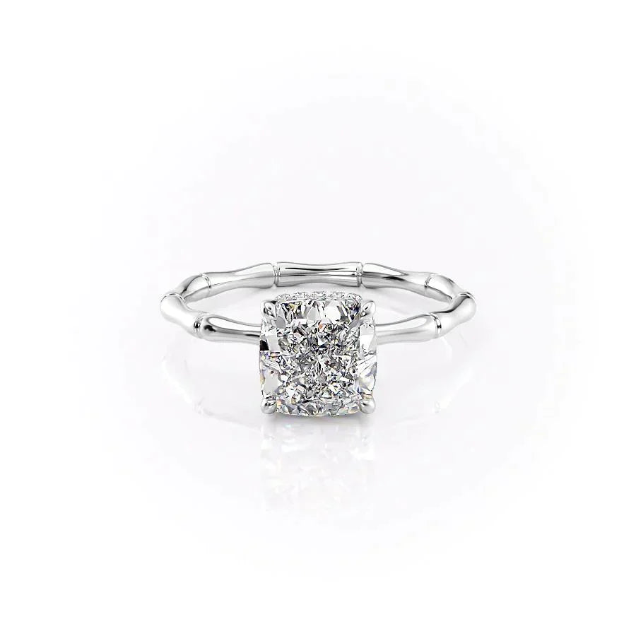 The Eve Set With A 3 Carat Cushion Moissanite