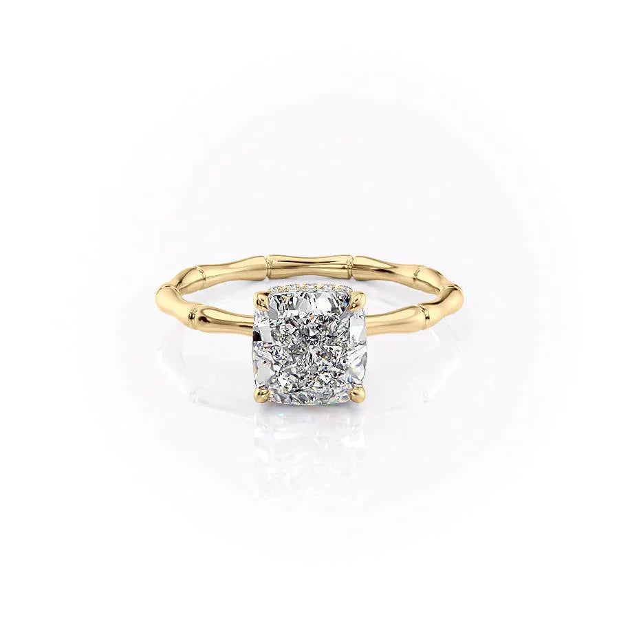 The Eve Set With A 1 Carat Cushion Moissanite