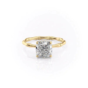 The Eve Set With A 3 Carat Cushion Lab Diamond