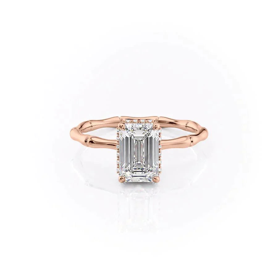 The Eve Set With A 1 Carat Emerald Moissanite