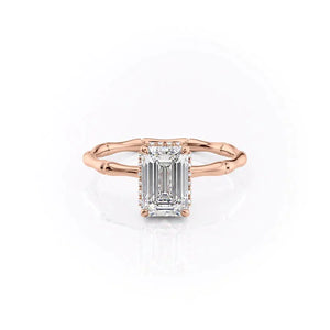 The Eve Set With A 4.5 Carat Emerald Moissanite