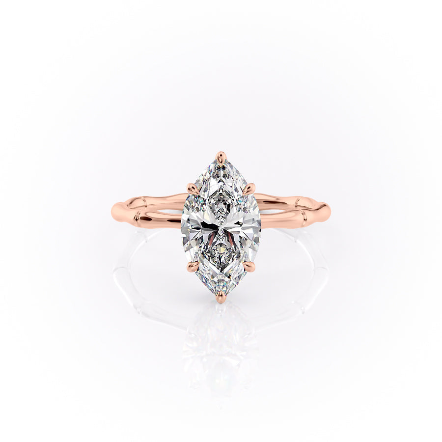 The Eve Set With A 1 Carat Marquise Lab Diamond