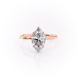 The Eve Set With A 1 Carat Marquise Lab Diamond