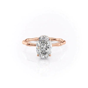 The Eve Set With A 2.5 Carat Oval Moissanite
