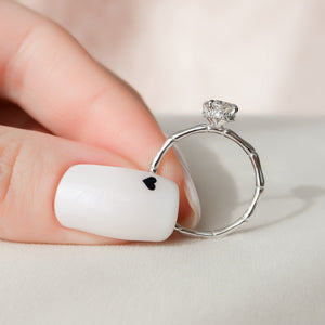 The Eve Set With A 2.5 Carat Oval Lab Diamond