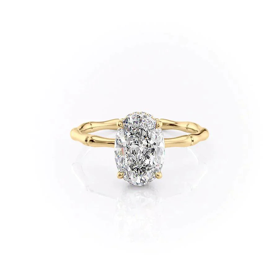 The Eve Set With A 2.5 Carat Oval Moissanite