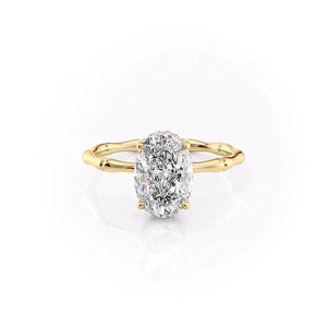 The Eve Set With A 2 Carat Oval Moissanite