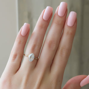 The Eve Set With A 2.5 Carat Oval Lab Diamond