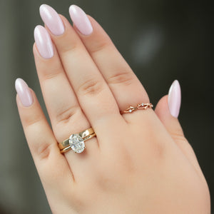 The Eve Set With A 2.5 Carat Oval Lab Diamond