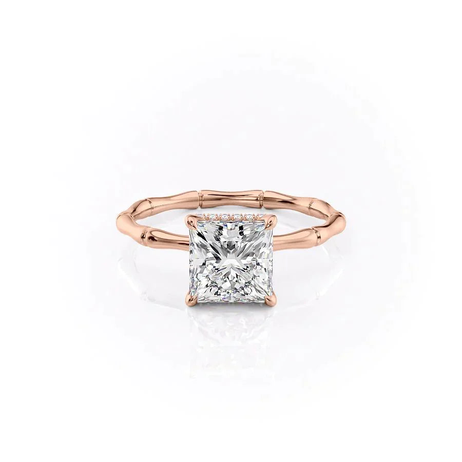 The Eve Set With A 2.5 Carat Princess Moissanite
