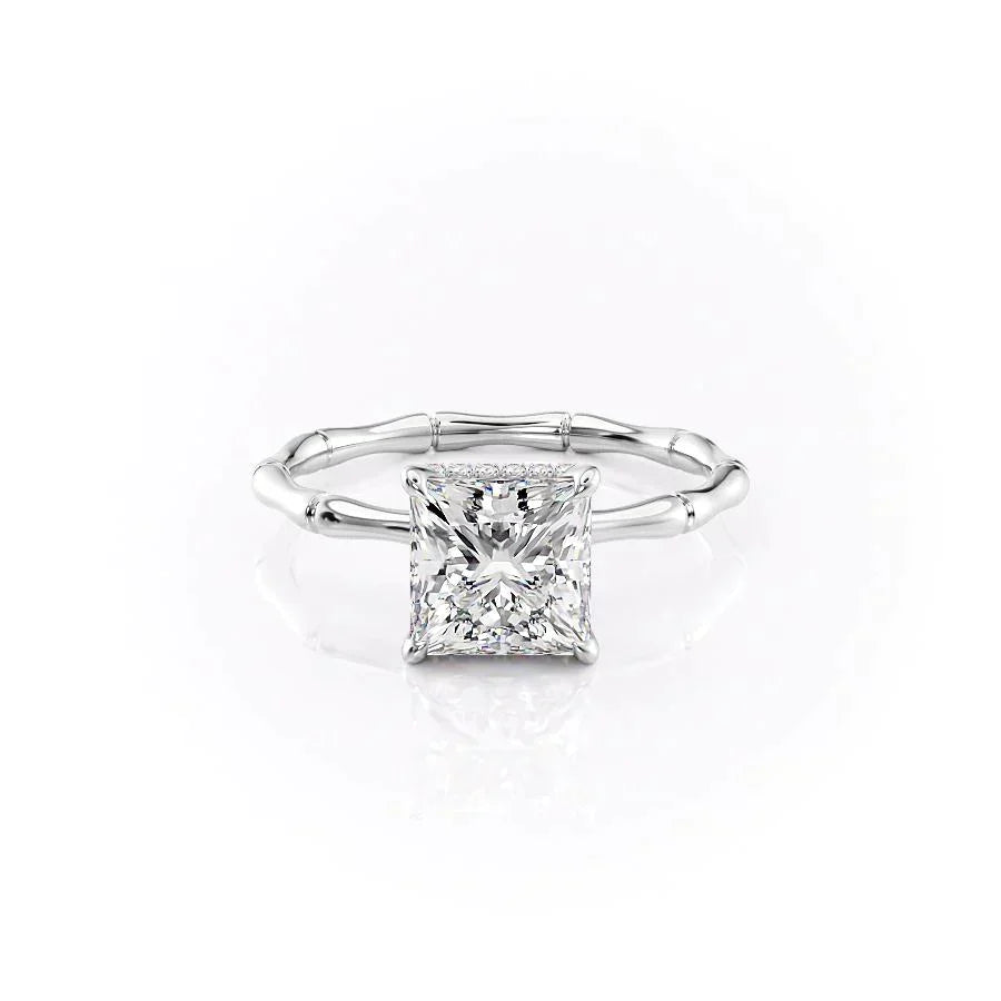 The Eve Set With A 3 Carat Princess Moissanite